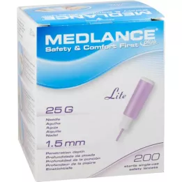 MEDLANCE plus Lite varnostne lancete 25 G, 200 kos