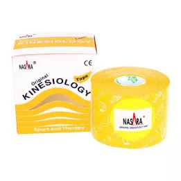 NASARA Kineziotejp 5 cmx5 m rumen, 1 kos