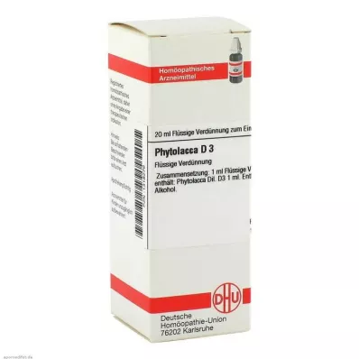 PHYTOLACCA D 3 Razredčitev, 20 ml PHYTOLACCA D 3 Razredčitev, 20 ml