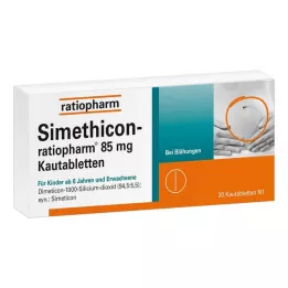 SIMETHICON-ratiopharm 85 mg žvečljive tablete, 20 kom