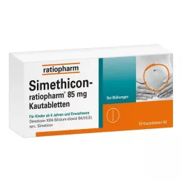 SIMETHICON-ratiopharm 85 mg žvečljive tablete, 50 kom