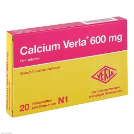 CALCIUM VERLA 600 mg filmsko obložene tablete, 20 kom