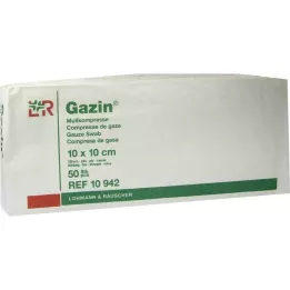 GAZIN Gaza komp. 10x10 cm nesterilna 32-kratna, 50 kom