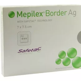 MEPILEX Penasta obloga Border Ag 7x7,5 cm sterilna, 5 kom