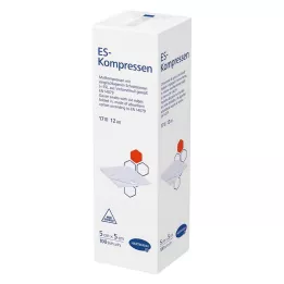 ES-KOMPRESSEN nesterilni 5x5 cm 12-krat, 100 kos