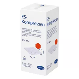 ES-KOMPRESSEN nesterilni 7,5x7,5 cm 12-smerni, 100 kos