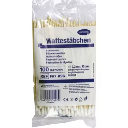 WATTESTÄBCHEN Les z bombažno glavo 15 cm, 100 kos