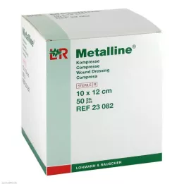 METALLINE Komprese 10x12 cm sterilne, 50 kom