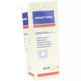 CUTISOFT Bombaž Stisnjen 5x5 cm, 100 kom