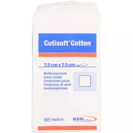 CUTISOFT Bombaž kompr.7,5x7,5 cm nesterilno, 100 kos