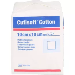 CUTISOFT Bombažna kompresa 10x10 cm nesterilna, 100 kos