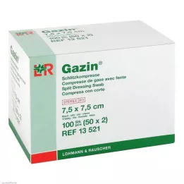 GAZIN Režaste komprese 7,5x7,5 cm sterilne 8-slojne, 50X2 kos