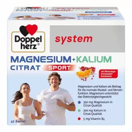 DOPPELHERZ Magnezij+kalijev citrat sistem zrnca, 40 kos