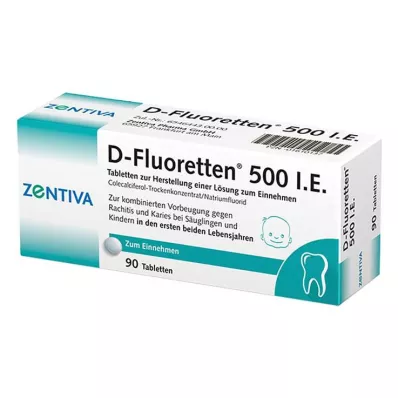 D FLUORETTEN 500 tablet, 90 kos D FLUORETTEN 500 tablet, 90 kos