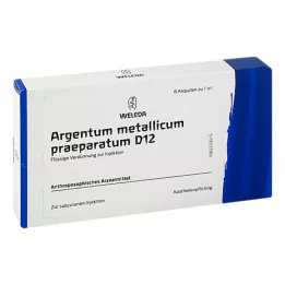 ARGENTUM METALLICUM praeparatum D 12 ampul, 8 kos