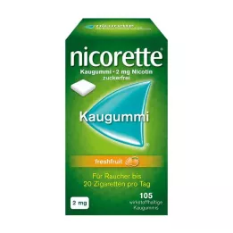 NICORETTE 2 mg žvečilni gumi svežega sadja, 105 kosov