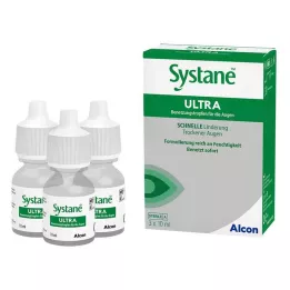 SYSTANE ULTRA Mazilne kapljice za oči, 3X10 ml