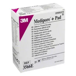 MEDIPORE Plus Pad 3566E sterilna obloga za rane, 25 kos