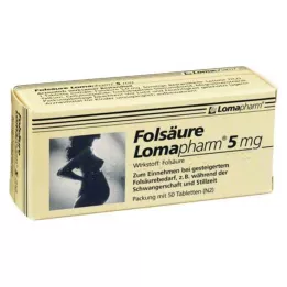 FOLSÄURE LOMAPHARM 5 mg tablete, 50 kom