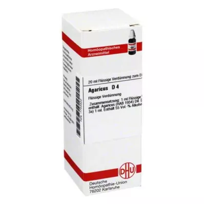 AGARICUS D 4 Razredčitev, 20 ml AGARICUS D 4 Razredčitev, 20 ml