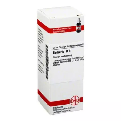 BERBERIS D 3 Razredčitev, 20 ml BERBERIS D 3 Razredčitev, 20 ml