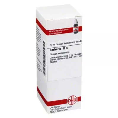 BERBERIS D 4 Razredčitev, 20 ml BERBERIS D 4 Razredčitev, 20 ml
