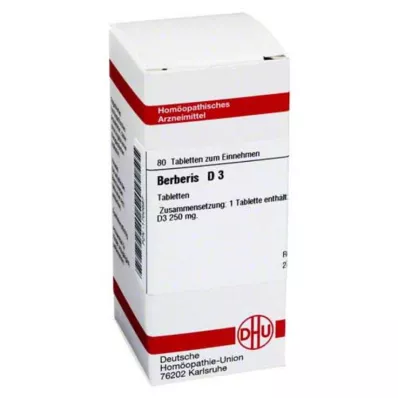 BERBERIS D 3 tablete, 80 kos
