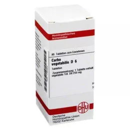CARBO VEGETABILIS D 6 tablet, 80 kos