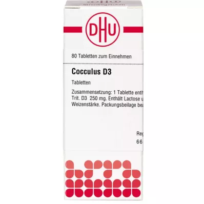 COCCULUS D 3 tablete, 80 kos COCCULUS D 3 tablete, 80 kos
