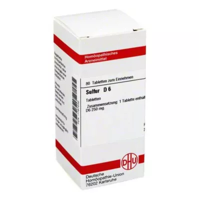 SULFUR D 6 tablet, 80 kos