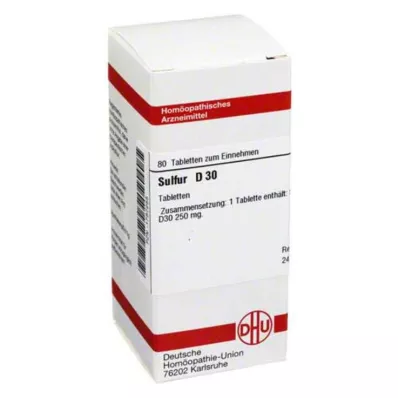 SULFUR D 30 tablet, 80 kos