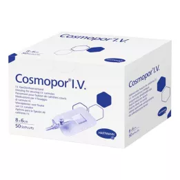 COSMOPOR Fiksacijski povoj za IV kanilo 6x8 cm, 50 kos