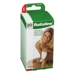 RATIOLINE Akutni VerbandMull 10 cmx2 m zvit, 1 st