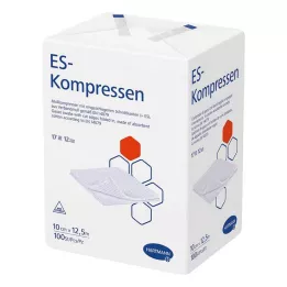 ES-KOMPRESSEN nesterilni 10x12,5 cm 12-kratni, 100 kom