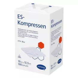 ES-KOMPRESSEN nesterilni 10x12,5 cm 16-smerni, 100 kos