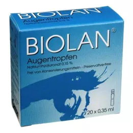 BIOLAN Kapljice za oko enoodmerne pipete, 20X0,35 ml