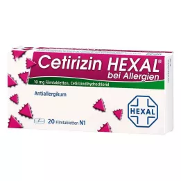CETIRIZIN HEXAL Filmsko obložene tablete za alergije, 20 kom