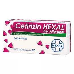 CETIRIZIN HEXAL Filmsko obložene tablete za alergije, 50 kom
