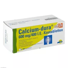 CALCIUM DURA Vit D3 600 mg/400 I.E žvečljive tablete, 100 kom