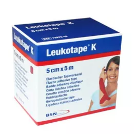 LEUKOTAPE K 5 cm rdeča, 1 kos