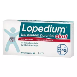 LOPEDIUM akut za akutno drisko trde kapsule, 10 kos