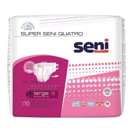 SUPER SENI Inkontinenčne hlače Quatro velikosti 3 L, 10 kosov