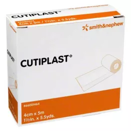 CUTIPLAST 4 cm x 5 m obloga za rane v podajalniku, 1 str