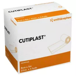 CUTIPLAST 8 cm x 5 m obloga za rane v podajalniku, 1 str
