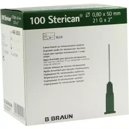 STERICAN Kanile 21 Gx2 0,8x50 mm, 100 kosov