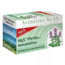 H&amp;S Čaj Poprova meta filter vrečke, 20X1,5 g