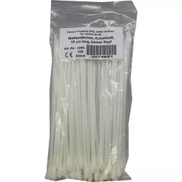 WATTESTÄBCHEN Plastična majhna glava 15 cm, 100 kos