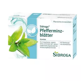 SIDROGA Filter vrečke za čaj iz listov poprove mete, 20X1,5 g