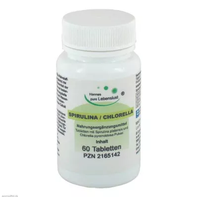 SPIRULINA+CHLORELLA tablete, 60 kos