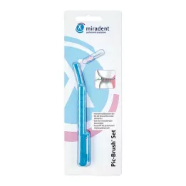 MIRADENT Interd.Pic-Brush Set 1Halt+1Bü.trans.blau, 1 kos
